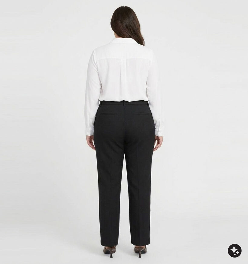 Vero Moda Curve Texas Straight Zwarte Broek L32 voor dames (378129)