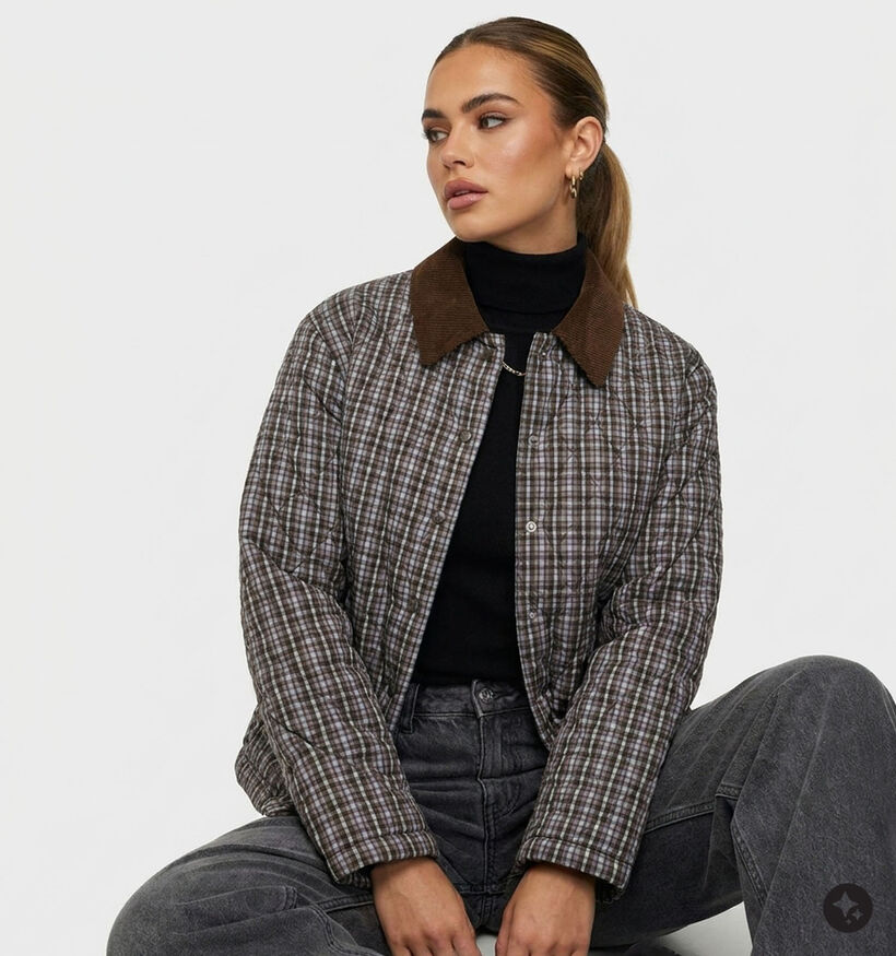 Pieces Alma Manteau court en Brun pour femmes (379332)