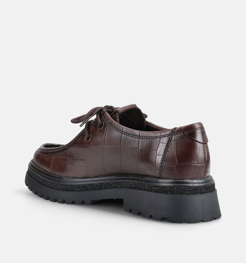 Tamaris Donkerbruine Loafers voor dames (376666)