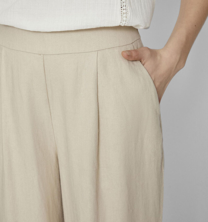 Vila Jolanda Beige Wijde broek voor dames (351750)