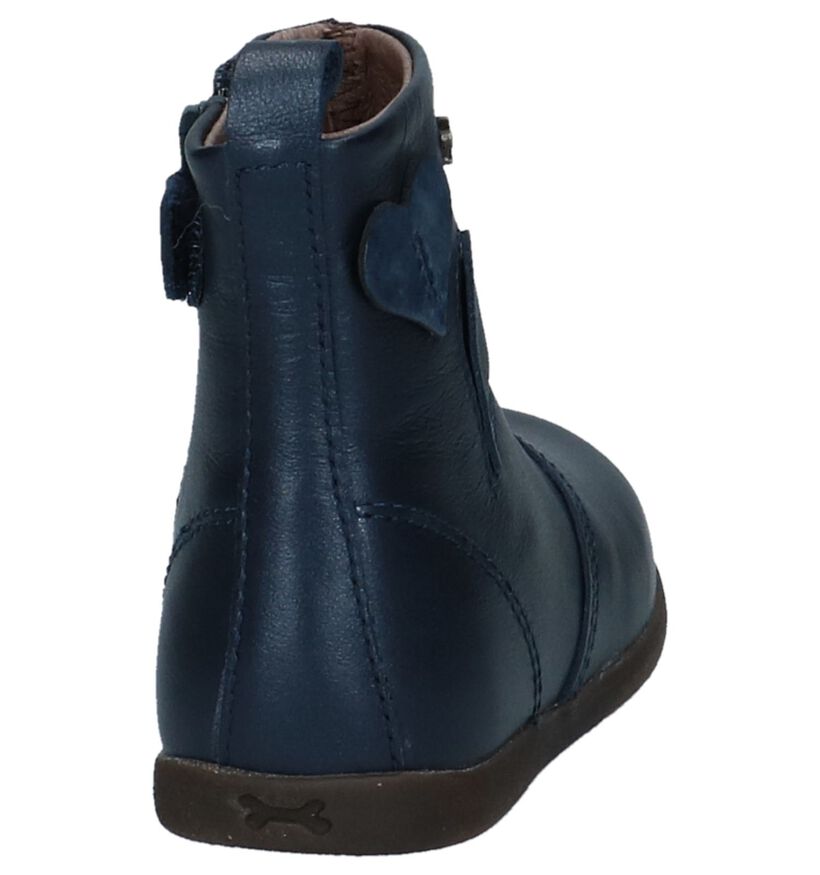 STONES and BONES Bottes basses en Bleu foncé en cuir (223382)