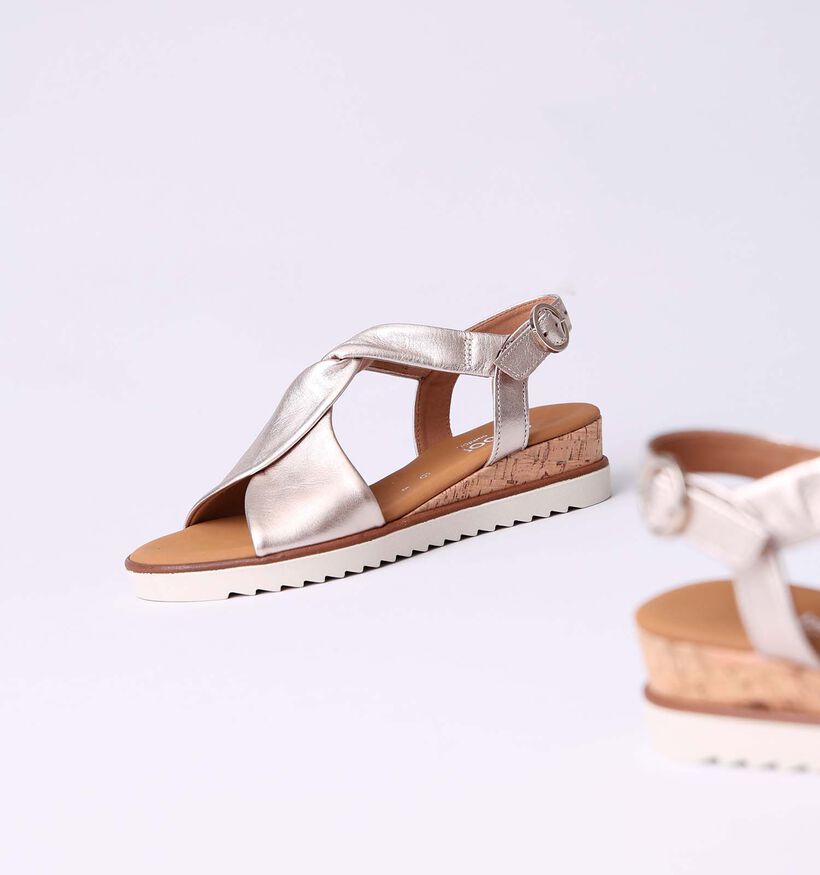 Gabor Gouden Sandalen met sleehak voor dames (352035)