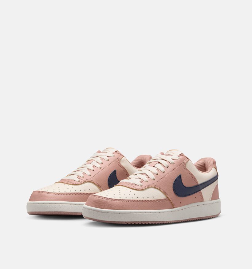 Nike Court Vision Low Next Nature Baskets en Rose pour femmes (359903) - pour semelles orthopédiques