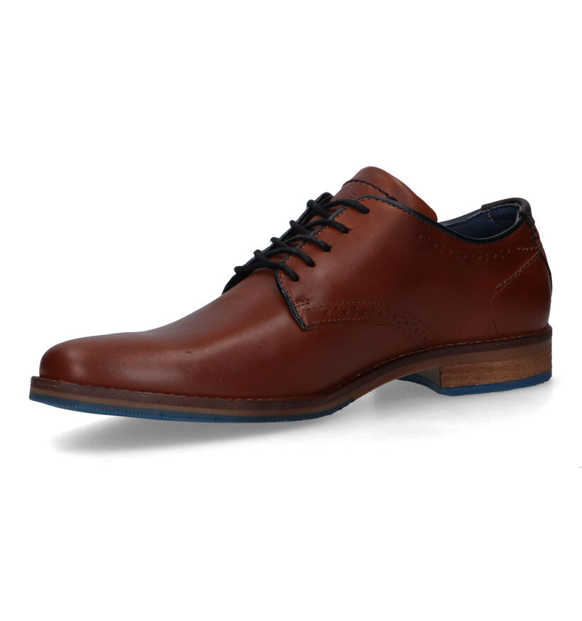 Bullboxer Cognac Veterschoenen voor heren (323410) - geschikt voor steunzolen