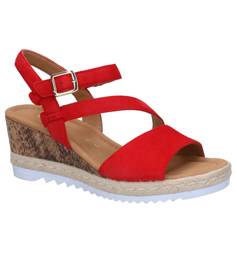 Gabor Sandales en Rouge en nubuck (271571)