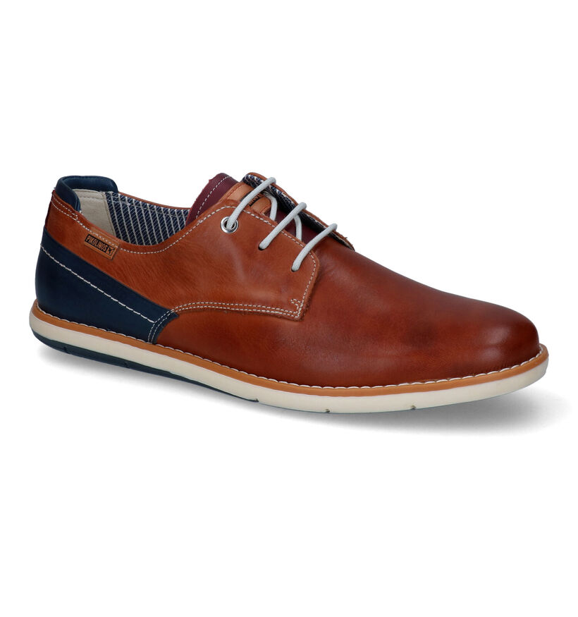 Pikolinos Jucar Cognac Veterschoenen in leer (308028)