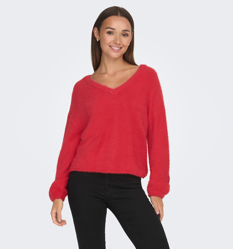 JDY Jola Rode Trui met v-hals voor dames (331930)