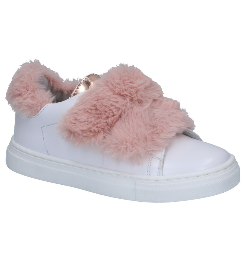 K3 Witte Sneakers met Velcro's in kunstleer (254999)