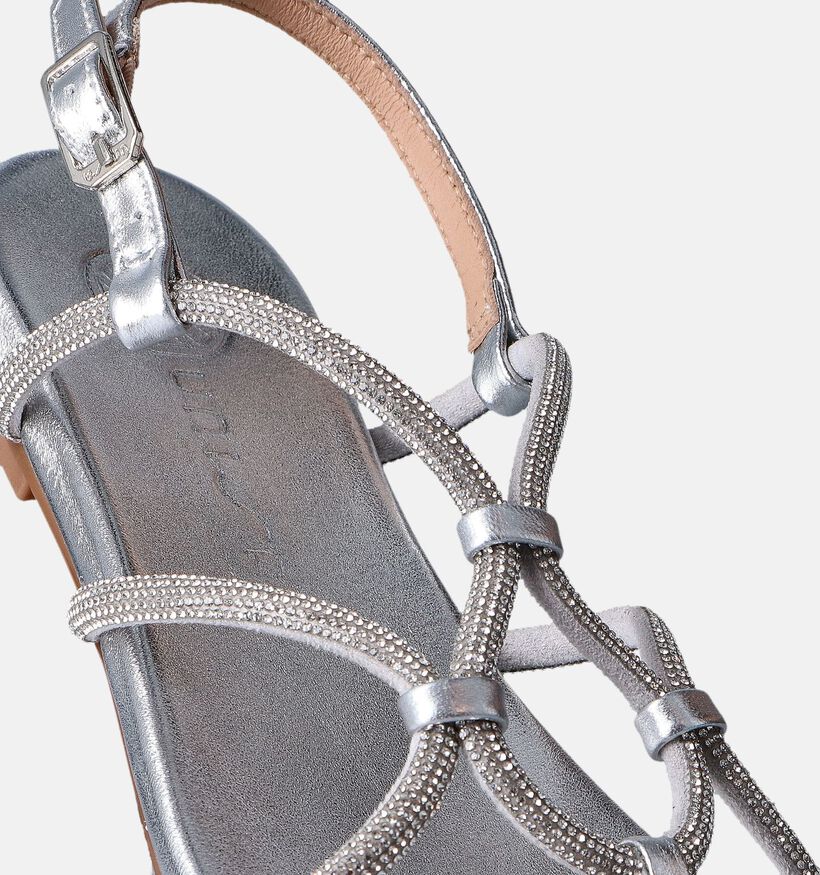 Unisa Cooper Sandales plates en Argent pour femmes (358283)