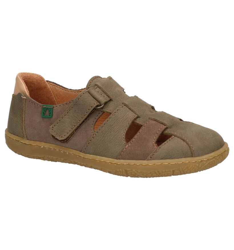 El Naturalista Yuyuan Beige Sandalen in daim (275133)