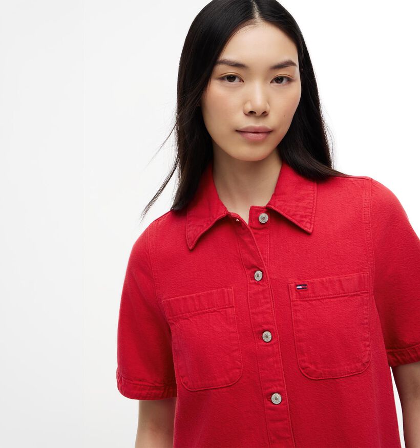 Tommy Hilfiger Twill Rode Jurk voor dames (375856)