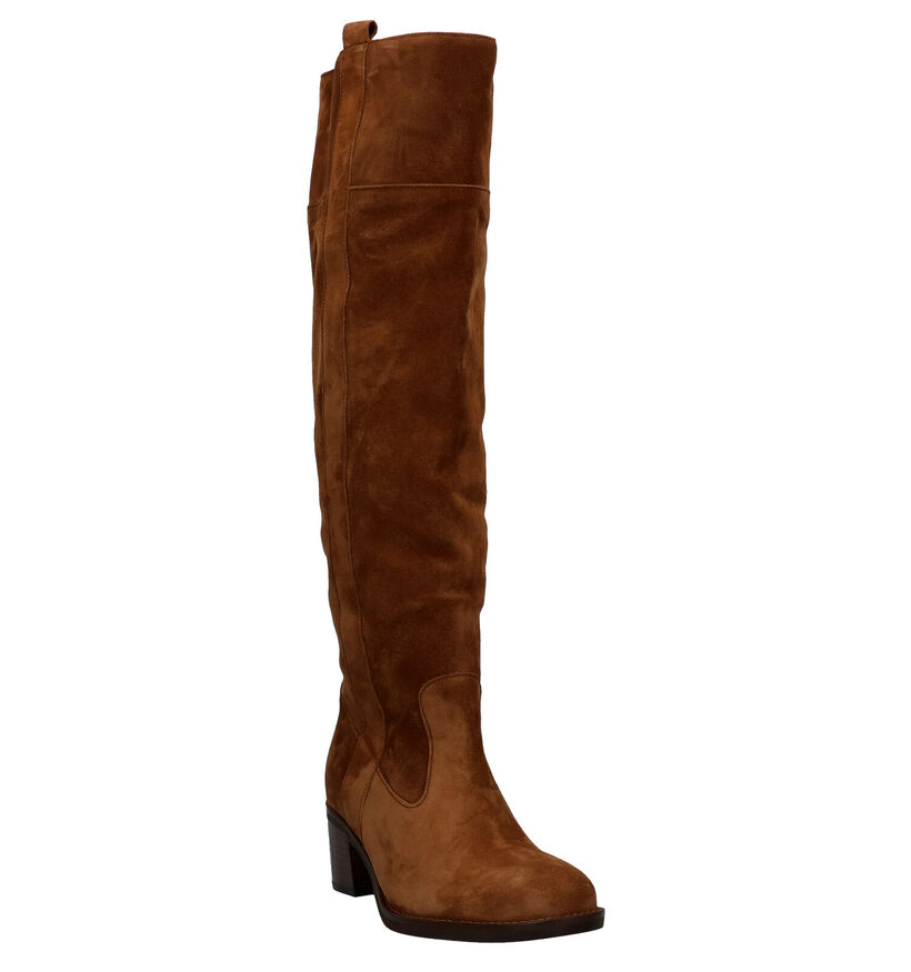 Gabor Cognac Knielaarzen in daim (282346)