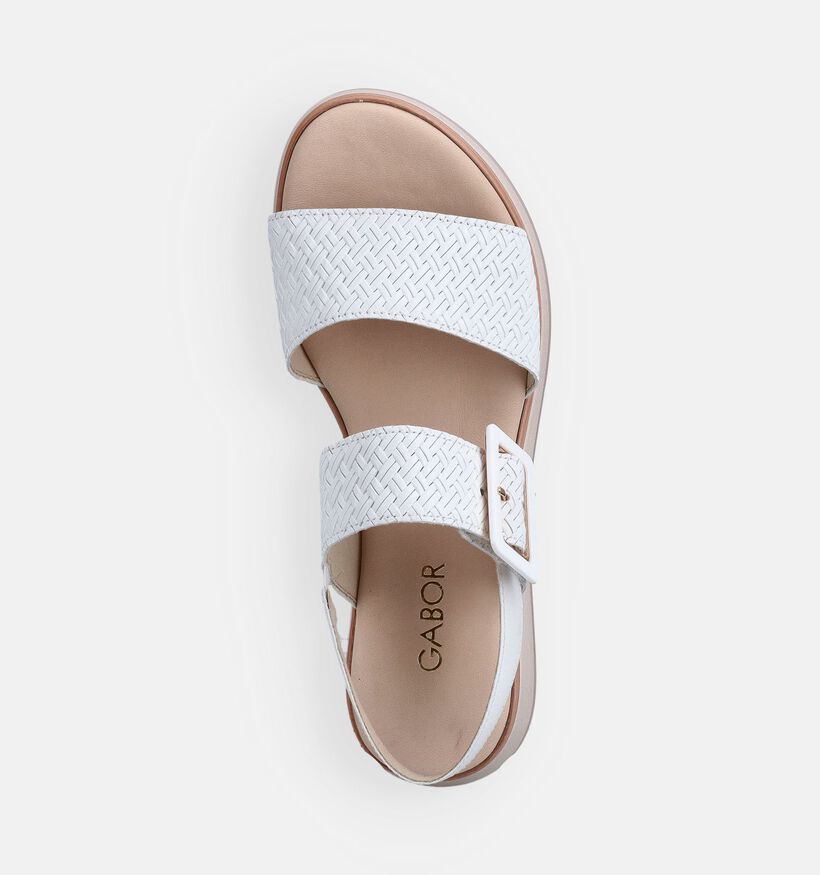 Gabor Witte Sandalen met sleehak voor dames (371129)