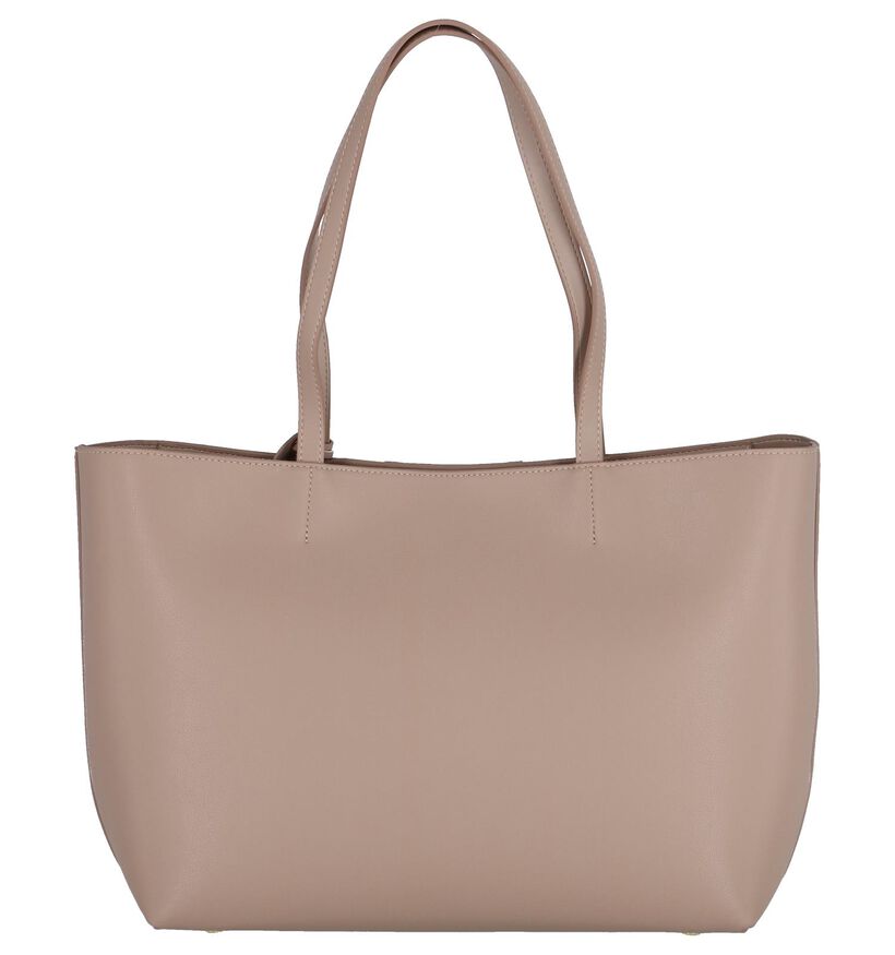 Donkerbeige Shopper Tas Kisses of Pearl in kunstleer (248239)