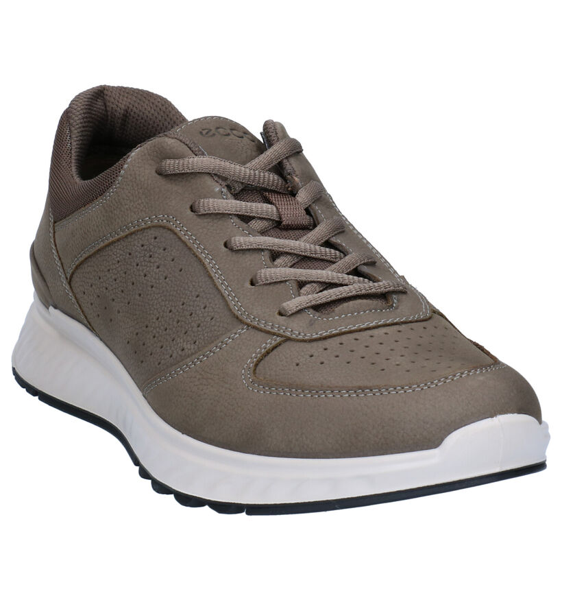 ECCO Exostride Taupe Veterschoenen in leer (306679)