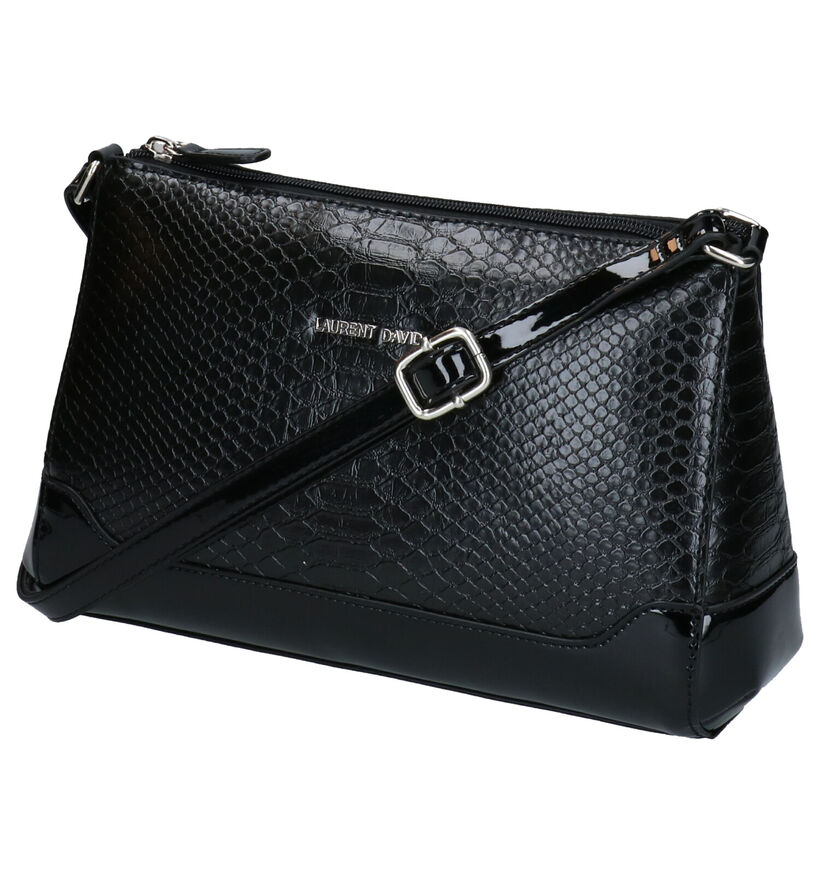 Laurent David Noemie Sac porté croisé en noir en simili cuir (300723)