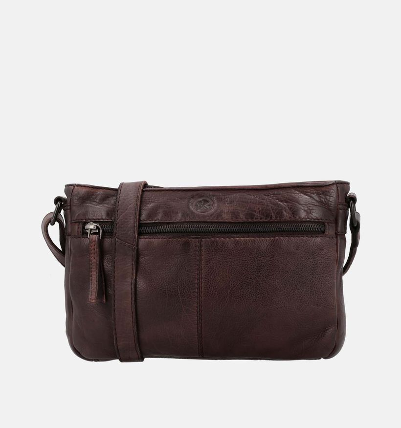 Hide & Stitches Paint Rock Sac port&eacute; crois&eacute; en Marron fonc&eacute; pour femmes (380962)