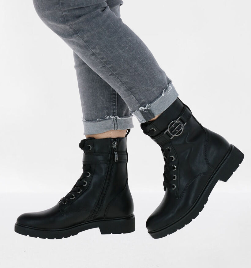 Esprit Boots à lacets en Noir en cuir (279625)