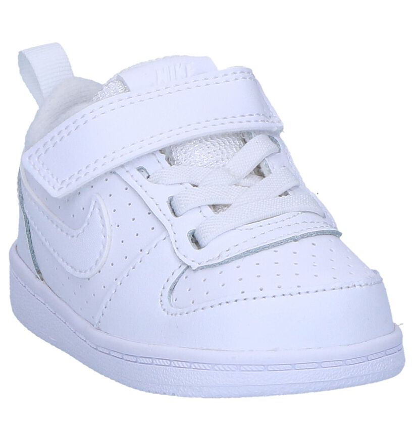 Nike Court Borough Witte Sneakers voor jongens, meisjes (322316)