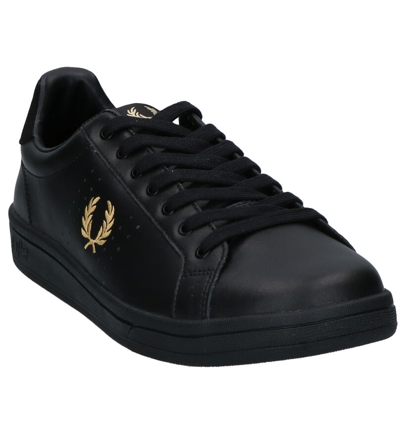 Fred Perry Zwarte Veterschoenen in kunstleer (255370)