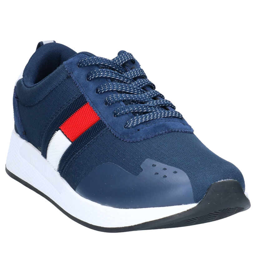 Tommy Hilfiger Flag Sneakers Blauw in stof (255893)