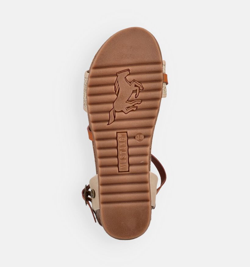 Mustang Sandales plates en Beige pour femmes (372114)