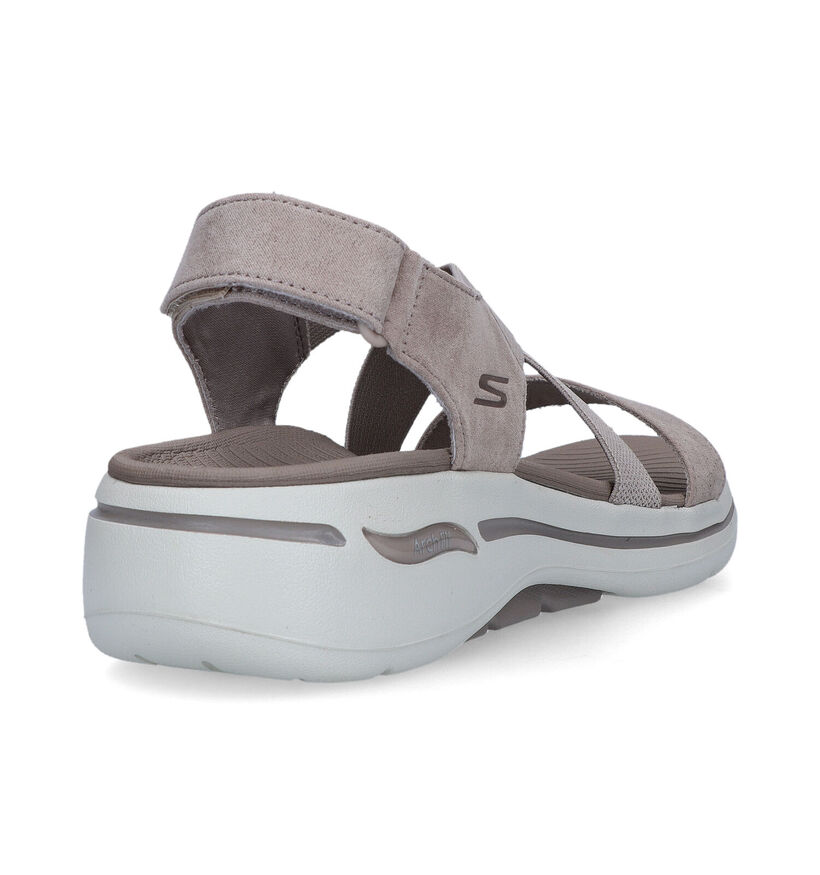 Skechers Go Walk Arch Fit Taupe Sandalen voor dames (321476)