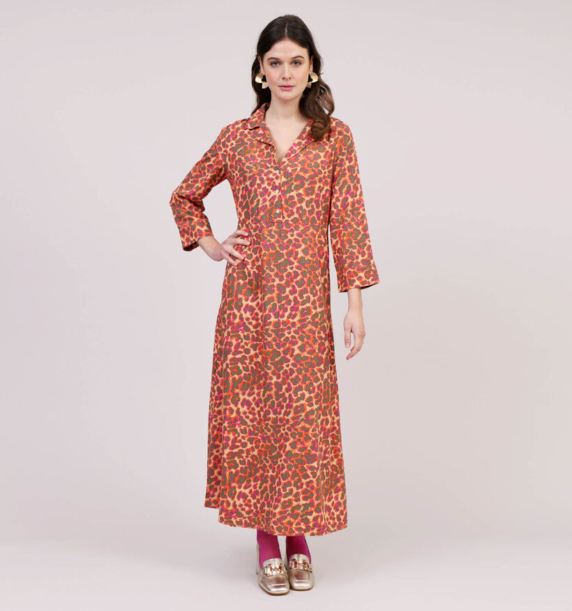 Vila Luni Leo Robe Long en Orange pour femmes (323727)