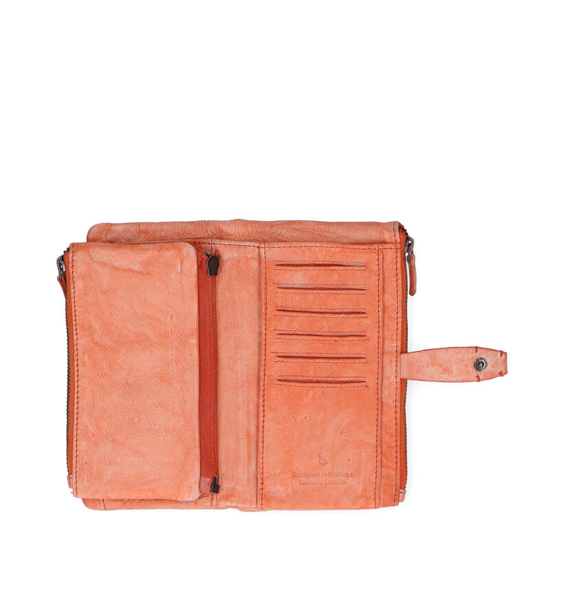Abbacino Porte-monnaie zippé en Orange en cuir (314564)