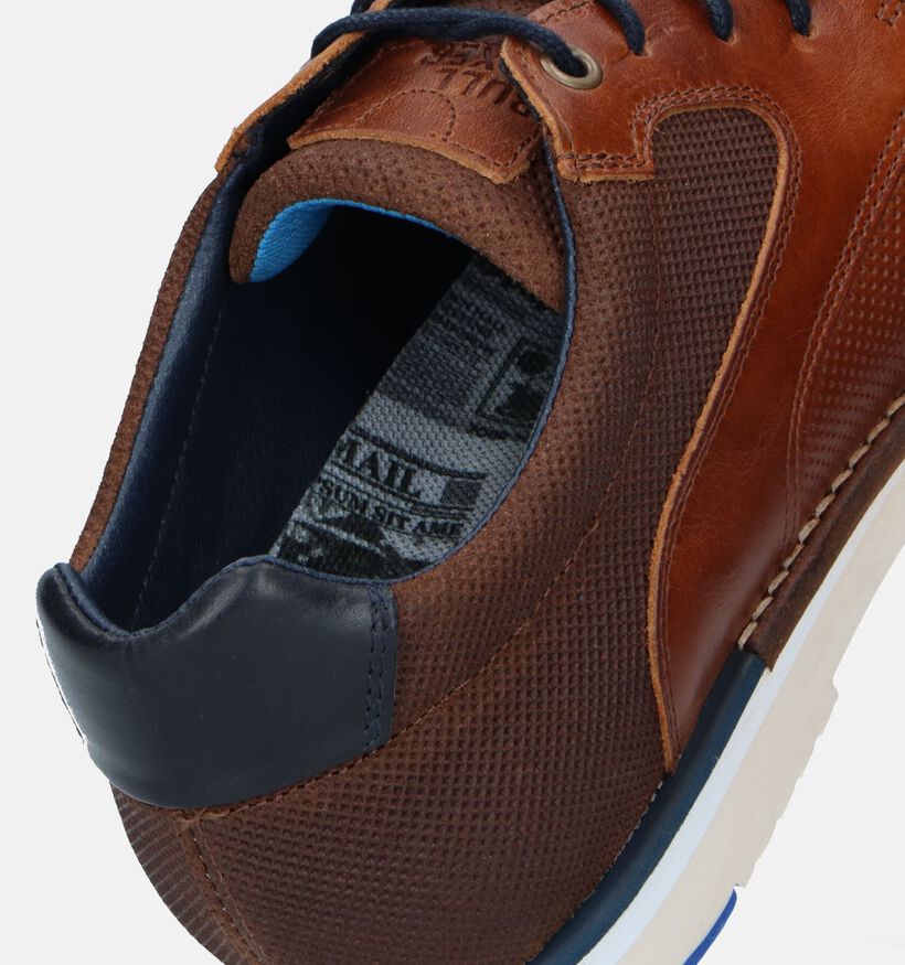 Bullboxer Cognac Veterschoenen voor heren (348872) - geschikt voor steunzolen