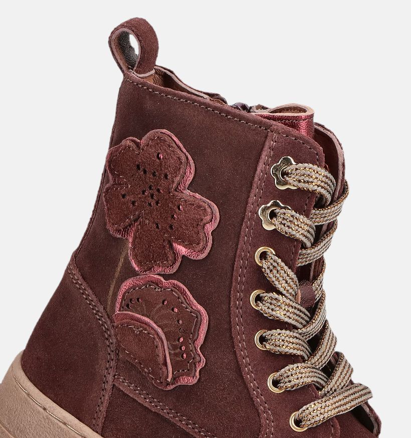 Milo & Mila Bordeaux Boots met Veters en Rits voor meisjes (378896)