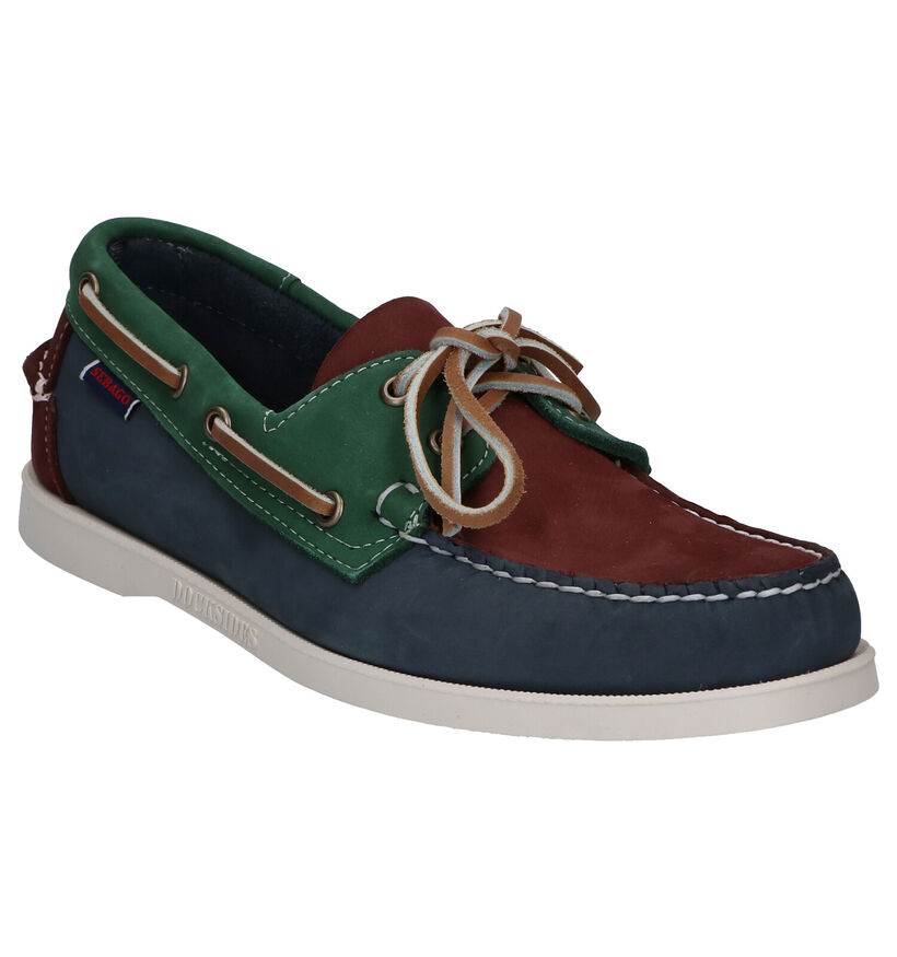 Sebago DOCKSIDE Blauwe Bootschoenen in nubuck (287479)