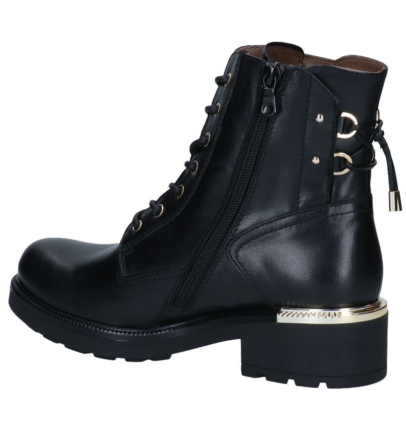 NeroGiardini Boots à lacets en Noir en cuir (296633)