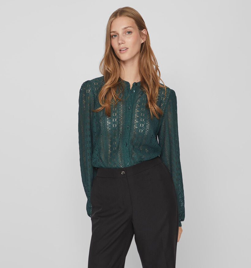 Vila Chikka Lace Blouse dentelle en Vert pour femmes (342544)