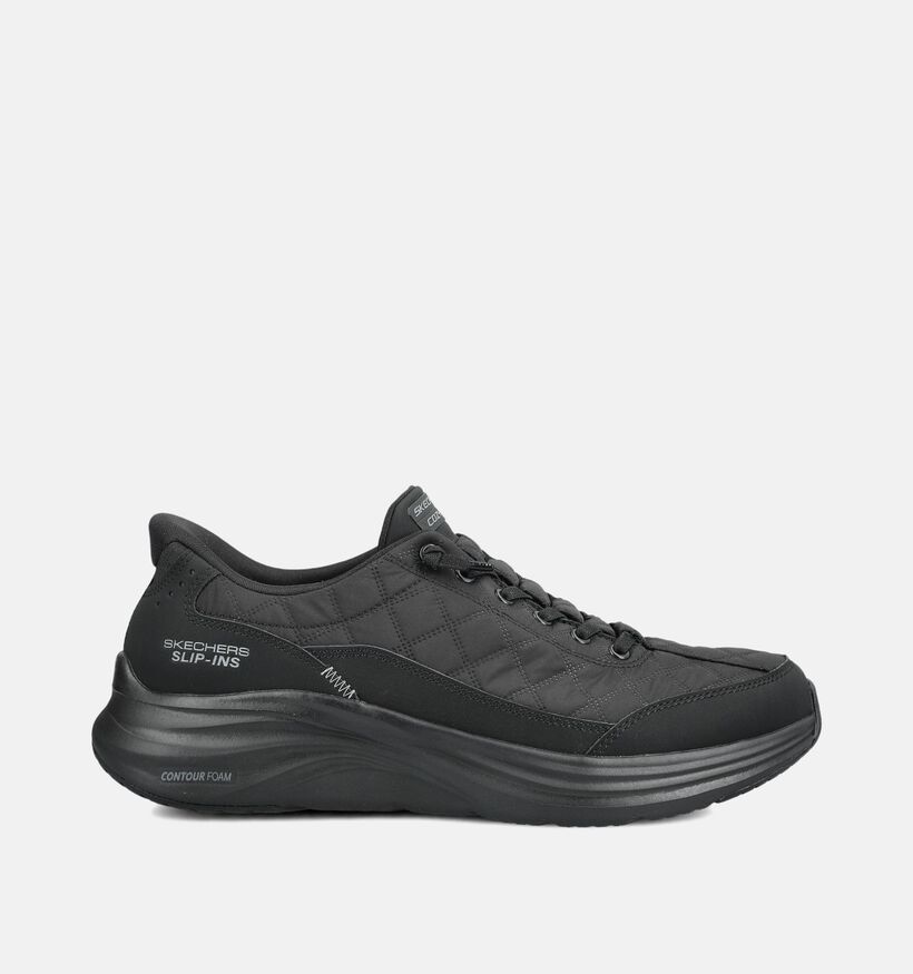 Skechers Contour Foam Cozy Fit Slip-ins en Noir pour hommes (376901) - pour semelles orthop&eacute;diques