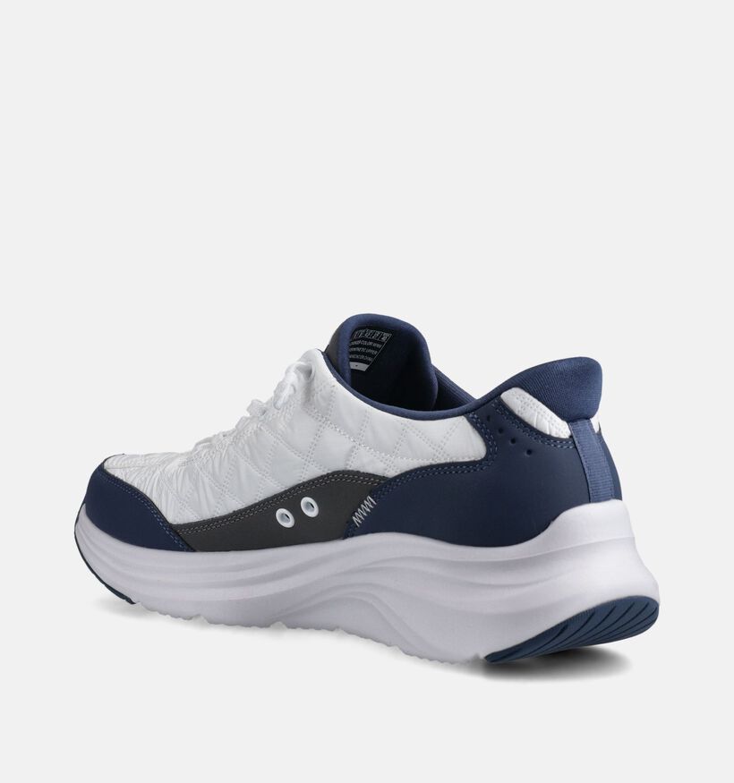 Skechers Vapor Foam Cozy Fit Baskets Slip-on en Blanc pour hommes (368677) - pour semelles orthop&eacute;diques