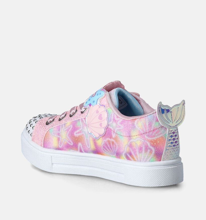 Skechers Twinkle Sparks Underwater Magic Roze Sneakers met Lichtjes voor meisjes (352303)