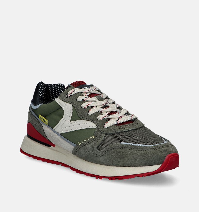 Victoria Kaki Veterschoenen voor heren (346507) - geschikt voor steunzolen