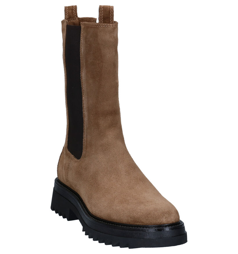 Via Limone Bottes courtes en Taupe pour femmes (290444)