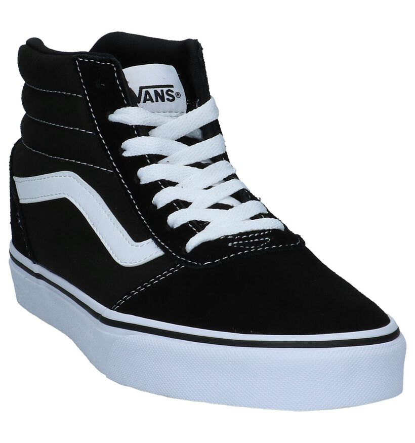 Vans Ward Hi Zwarte Sneakers in leer (277706)