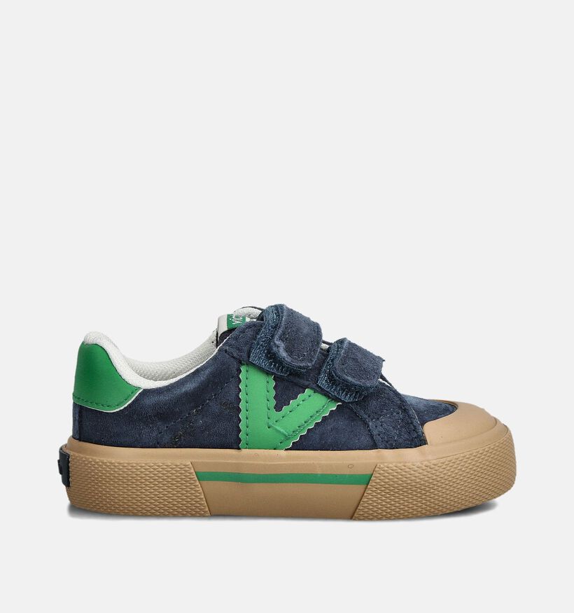 Victoria Tribu Chaussures à scratch en Bleu foncé pour filles, garçons (363402) - pour semelles orthopédiques
