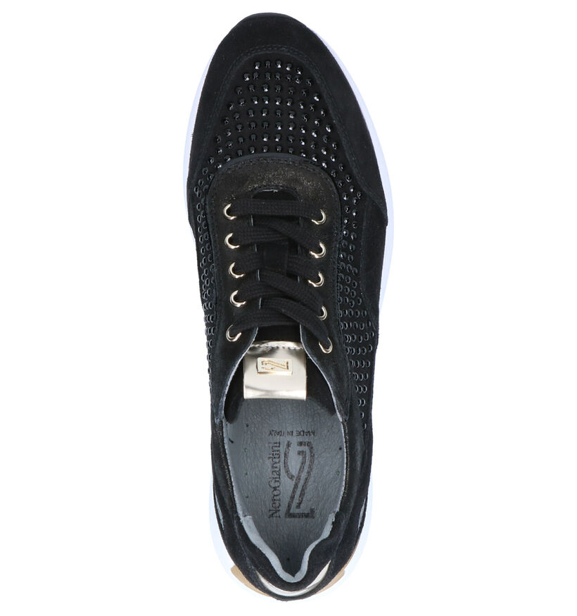 NeroGiardini Zwarte Veterschoenen in daim (255326)