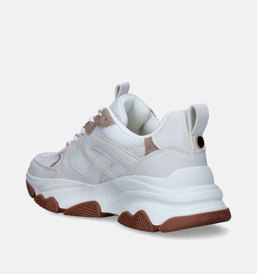 Posh by Poelman Gigi Beige Sneakers voor dames (353733) - geschikt voor steunzolen