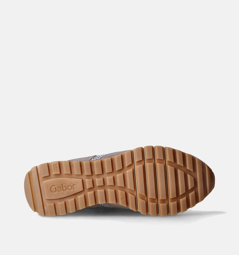 Gabor Ecru/Gouden Sneakers voor dames (352091) - geschikt voor steunzolen