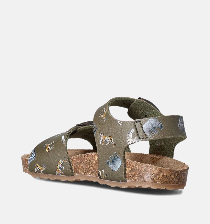 Little David Safari 1 Sandales pour bébé en Vert kaki pour filles, garçons (356055)