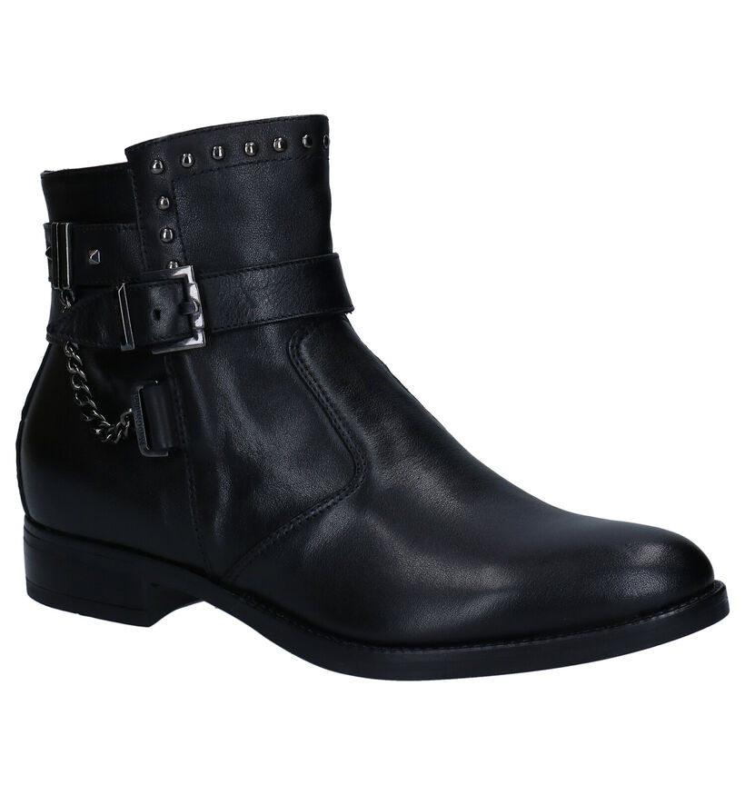 NeroGiardini Bottines plates en Noir en cuir (278990)