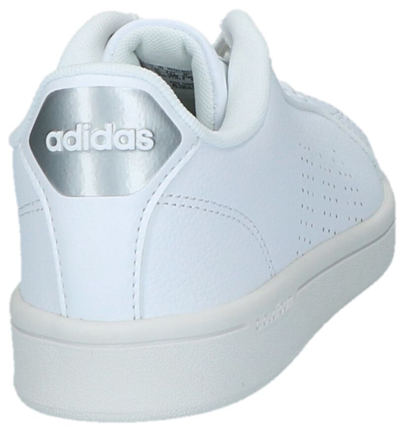 adidas CF Advantage Clean Baskets en Blanc en simili cuir (221776)