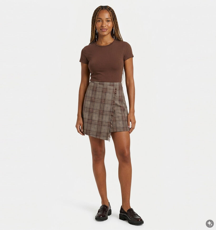 Orfeo Julia Grijze Geruite Mini-Rok voor dames (381663)