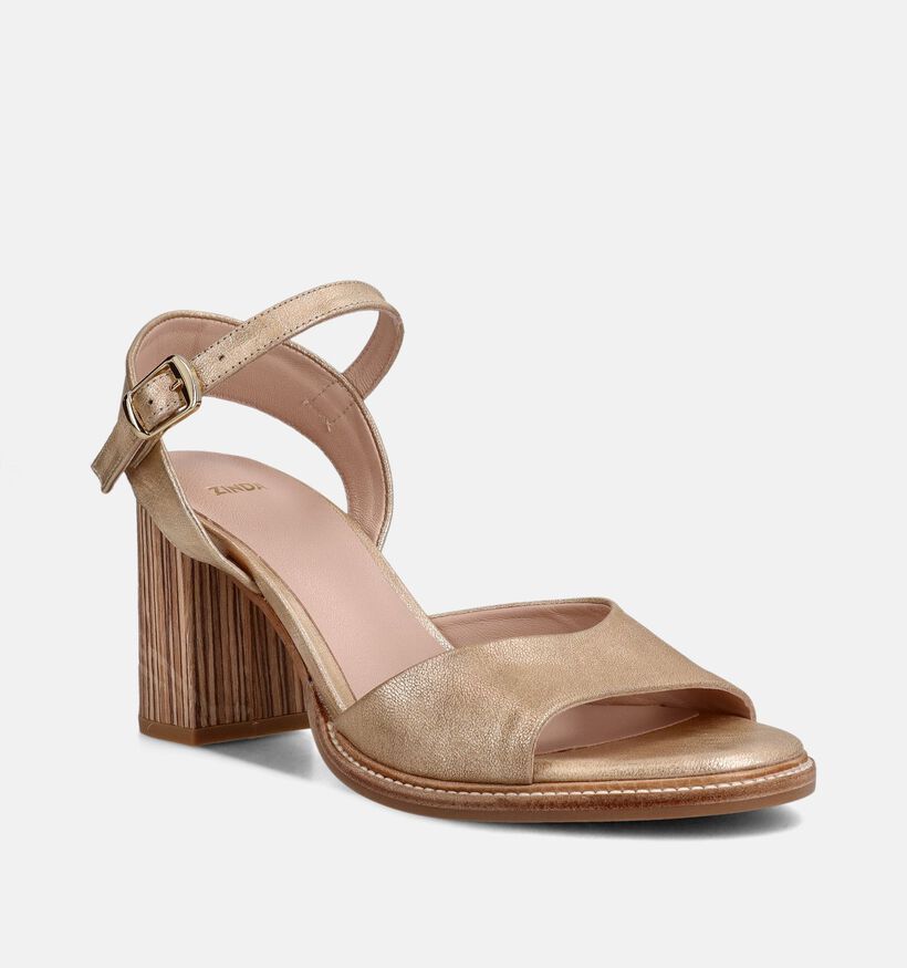 Zinda Sandales &agrave; talons en Or pour femmes (373652)