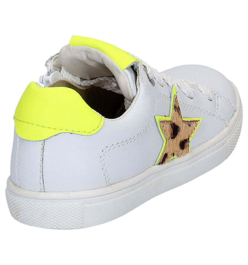 Braqeez Leigh Lowies Witte Lage Sneakers in leer (275291)